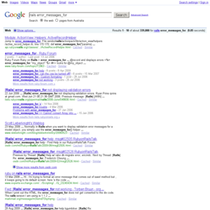rails error_messages_for - Google Search